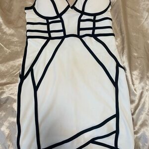 Charlotte Russe Monochrome Geometric Mini Dress